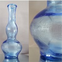 Vintage Vase/Glasvase Hellblau Flaschenvase Blumenvase Blau von Gernewieder