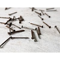 x Über 120 Rostige Nägel, Alte Nägel Rundkopfnägel, Mini Ca. 16mm, 0.6" Eisen, Stahl, Metal Vom Deutschen Handwerker/Sattler Polsterer von Gernewieder