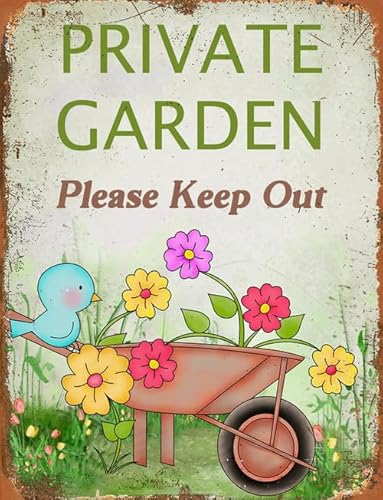 Aluminiumschild mit Aufschrift "Private Garden Please Keep Out", "Keep Out Do Not Enter", Metallschild für Hinterhof, Rasen, Garten, Bauernhof, 14 x 20 cm, Metallschild für Zuhause, Bauernhof Aluminiumschild mit Aufschrift "Private Garden Please Keep Out", "Keep Out Do Not Enter", Metallschild für Hinterhof, Rasen, Garten, Bauernhof, 14 x 20 cm, Metallschild für Zuhause, Bauernhof von Geroclonup