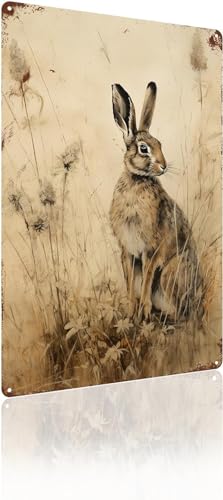 Geroclonup Blechschild Hase, Zeichnung, Kaninchen, Wandkunst, niedliches Kaninchen, Blechschild, Garage, Zuhause, Wanddekoration, 30 x 40 cm Geroclonup Blechschild Hase, Zeichnung, Kaninchen, Wandkunst, niedliches Kaninchen, Blechschild, Garage, Zuhause, Wanddekoration, 30 x 40 cm von Geroclonup