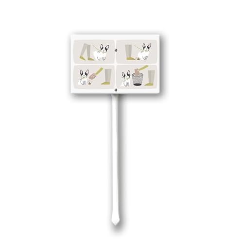Geroclonup How To Pick Up Dog Poop Using Plastic Bag Yard Signs with Metal Stakes, 20,3 x 30,5 cm, UV Protected & Waterproof, Fade Resistant, Easy Install Resistant, Outdoor Use von Geroclonup
