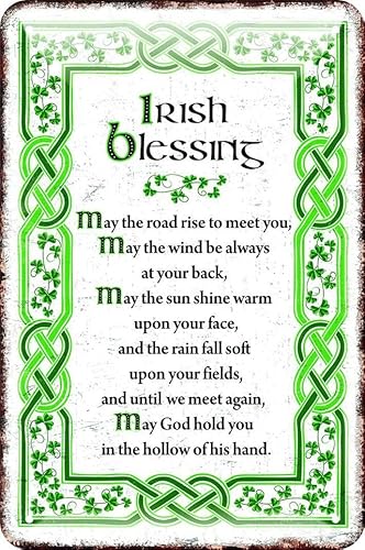 Geroclonup Irisches Metallschild mit Aufschrift "The May Irish Blessing", 20 x 30 cm von Geroclonup