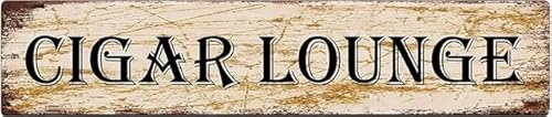 Geroclonup Metallschild Zigarre Lounge Vintage Schilder Retro Blechschild für Küche Zuhause Garten Wand Bar Cafe Dekor -10 x 40 cm von Geroclonup