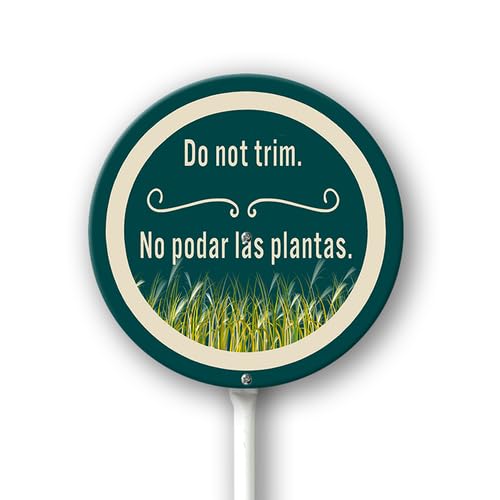 Geroclonup Metallschild mit Aufschrift "Do Not Trim No Podar As Plantas Lawn Round Yard Metal Sign Aluminum Stakes Sign Waterproof Road Decoration For Outdoor Use Geroclonup Metallschild mit Aufschrift "Do Not Trim No Podar As Plantas Lawn Round Yard Metal Sign Aluminum Stakes Sign Waterproof Road Decoration For Outdoor Use von Geroclonup
