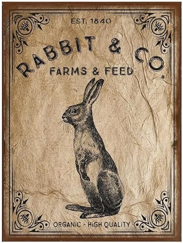 Geroclonup Vintage Kaninchen Poster Metallschild Kaninchen Farms and Feed, Ostern Blechschilder Retro Plakette Wanddekoration Geschenk für Zuhause Küche Büro Club Bar Fitnessstudio Blechschild - 20 x Geroclonup Vintage Kaninchen Poster Metallschild Kaninchen Farms and Feed, Ostern Blechschilder Retro Plakette Wanddekoration Geschenk für Zuhause Küche Büro Club Bar Fitnessstudio Blechschild - 20 x von Geroclonup
