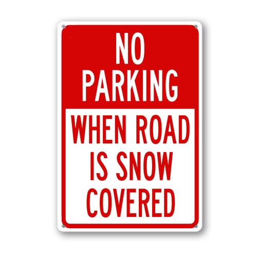 Geroclonup Winter-Metallschild "No Parking When Road is Snow Covered", 20 x 30 cm, rostfreies Aluminium, stabil, wetterfest, für den Außenbereich, für Haus, Hof, Garten, Hinterhof, Garage Geroclonup Winter-Metallschild "No Parking When Road is Snow Covered", 20 x 30 cm, rostfreies Aluminium, stabil, wetterfest, für den Außenbereich, für Haus, Hof, Garten, Hinterhof, Garage von Geroclonup