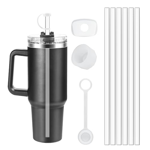 Gerrit 6-teiliges Set Flexible, Bruchfeste, Hitzebestndige Kunststoff-Strohhalme fr Stanley Tumbler, 11.7" x 0.4" (6 Stck) von Gerrit