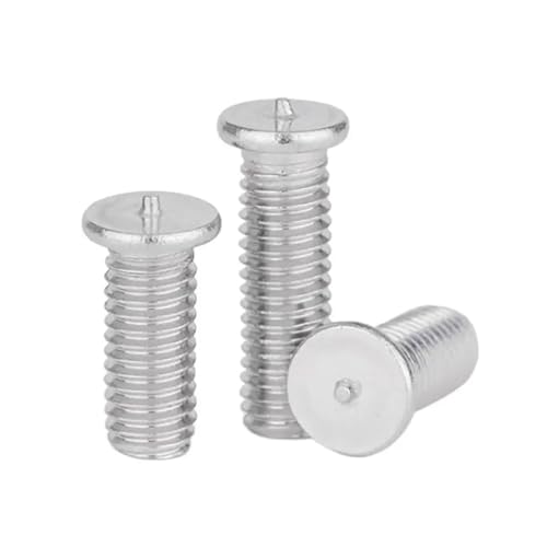 Aluminium-Bolzenschweißbolzen-Kondensator M3 M4 M5 M6 M8 M10 (Color : Silver, Size : M4x8mm 25pcs) von GeRRiT