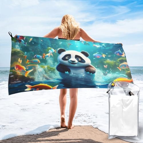 Gerrit Strandtuch Delphins 3D Niedliche Tiere Motiv Kinder Jugend Strandtuch Badetuch Groß Schnell Trocknendes Sandfreies Weiches Saunatuch (8,75x150cm) von Gerrit