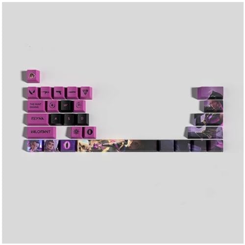 Gerrit Valorant-Tastenkappe, PBT-Tastenkappen mit 29 Tasten, für ANSI-Layout, MX-Tasten, mechanische Tastatur. Rayna von GeRRiT
