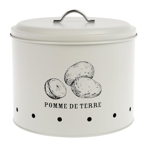Gers Equipement Gimel 528252 Metalldose für Kartoffeln – 8 Liter Ø 22,5 cm H 22 cm – Farbe Beige – Aufbewahrungsbox für die Küche Farbe Beige Dekor Kartoffel Gers Equipement Gimel 528252 Metalldose für Kartoffeln – 8 Liter Ø 22,5 cm H 22 cm – Farbe Beige – Aufbewahrungsbox für die Küche Farbe Beige Dekor Kartoffel von Gers Equipement