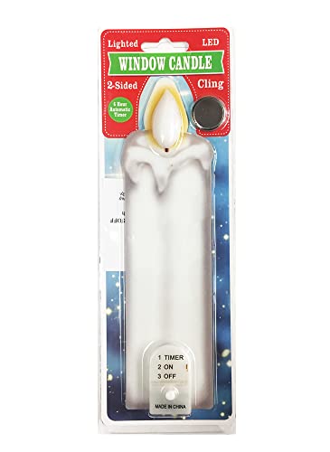 Gerson 2620050 LED-Kerze mit warmweißem LED-Licht, 19,1 cm Höhe, Weiß von Gerson