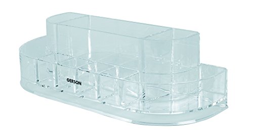 Gerson F1179 Aufbewahrungsbox Kosmetik Abgerundeter Multi-espaces Acryl Transparent 27 x 9,5 x 8 cm von Gerson