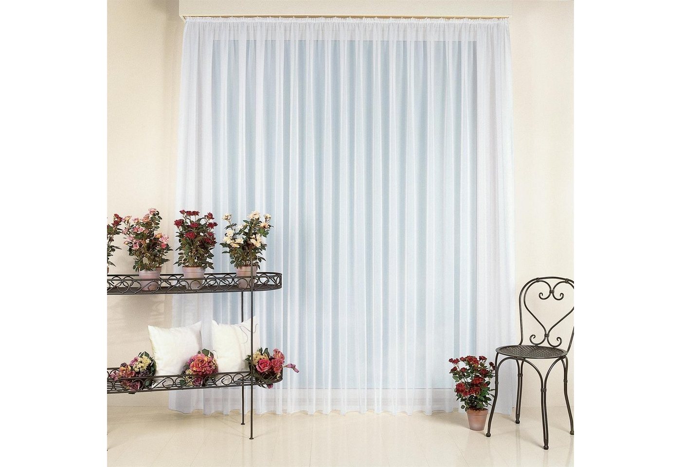 Gerster Gardine Gerster Langstore mit Käuselband B = 300 x H =175, transparent Gerster Gardine Gerster Langstore mit Käuselband B = 300 x H =175, transparent von Gerster