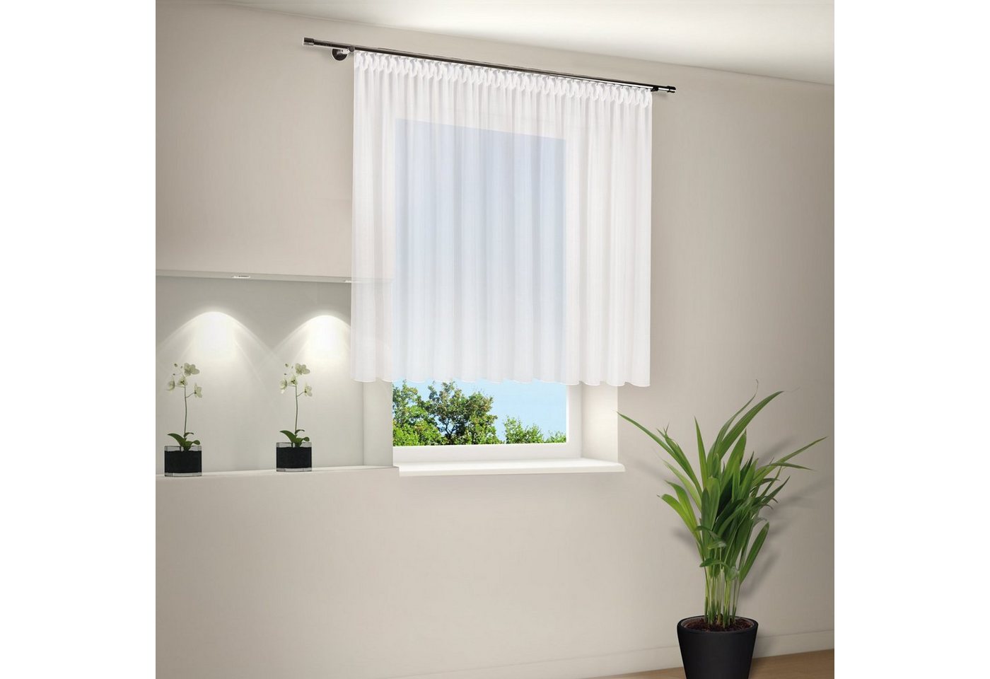 Gerster Gardine Gerster Store Laura mit Smokband, variabel B =, transparent Gerster Gardine Gerster Store Laura mit Smokband, variabel B =, transparent von Gerster