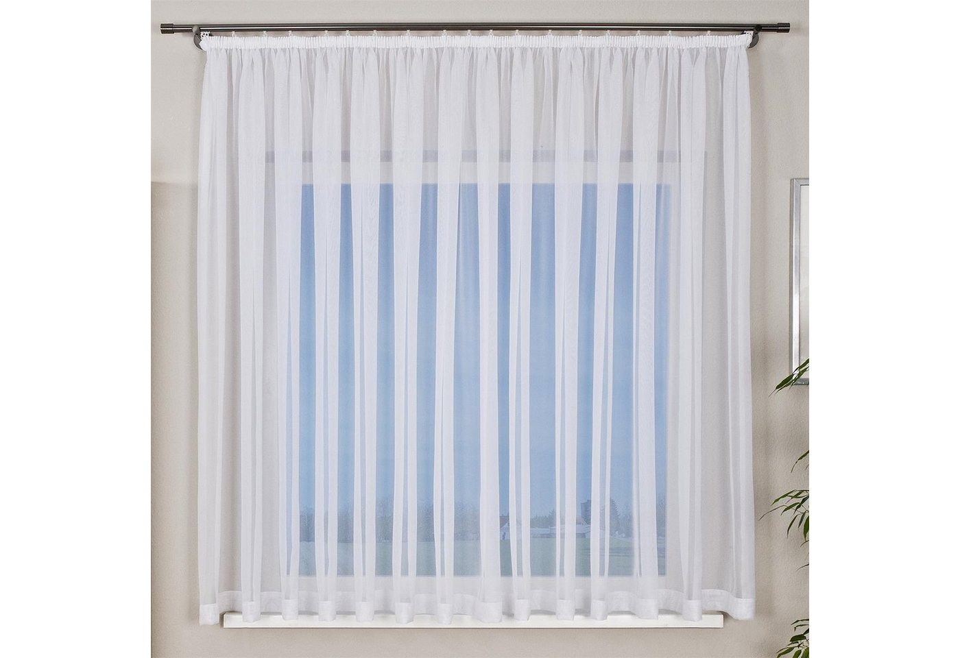 Gerster Gardine Gerster Store mit Kräuselband, Uni B = 600 x H, transparent Gerster Gardine Gerster Store mit Kräuselband, Uni B = 600 x H, transparent von Gerster