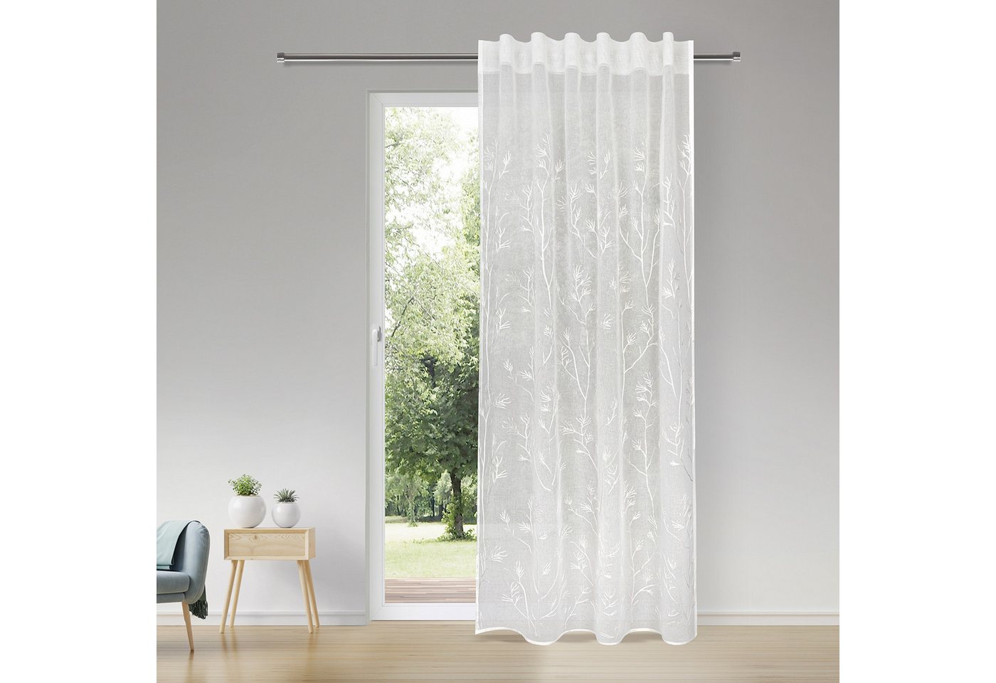 Gerster Gardine Eila (1 St), Schlaufen, transparent, SB-Gardine "Eila" von Gerster