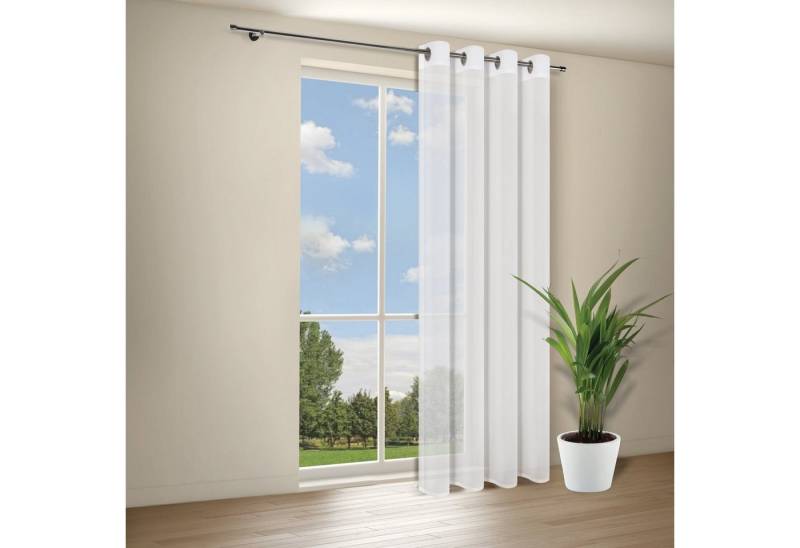 Gerster Gardine Gerster Ösenschal, Crèpe B = 140 x H =235 cmTransp, transparent von Gerster