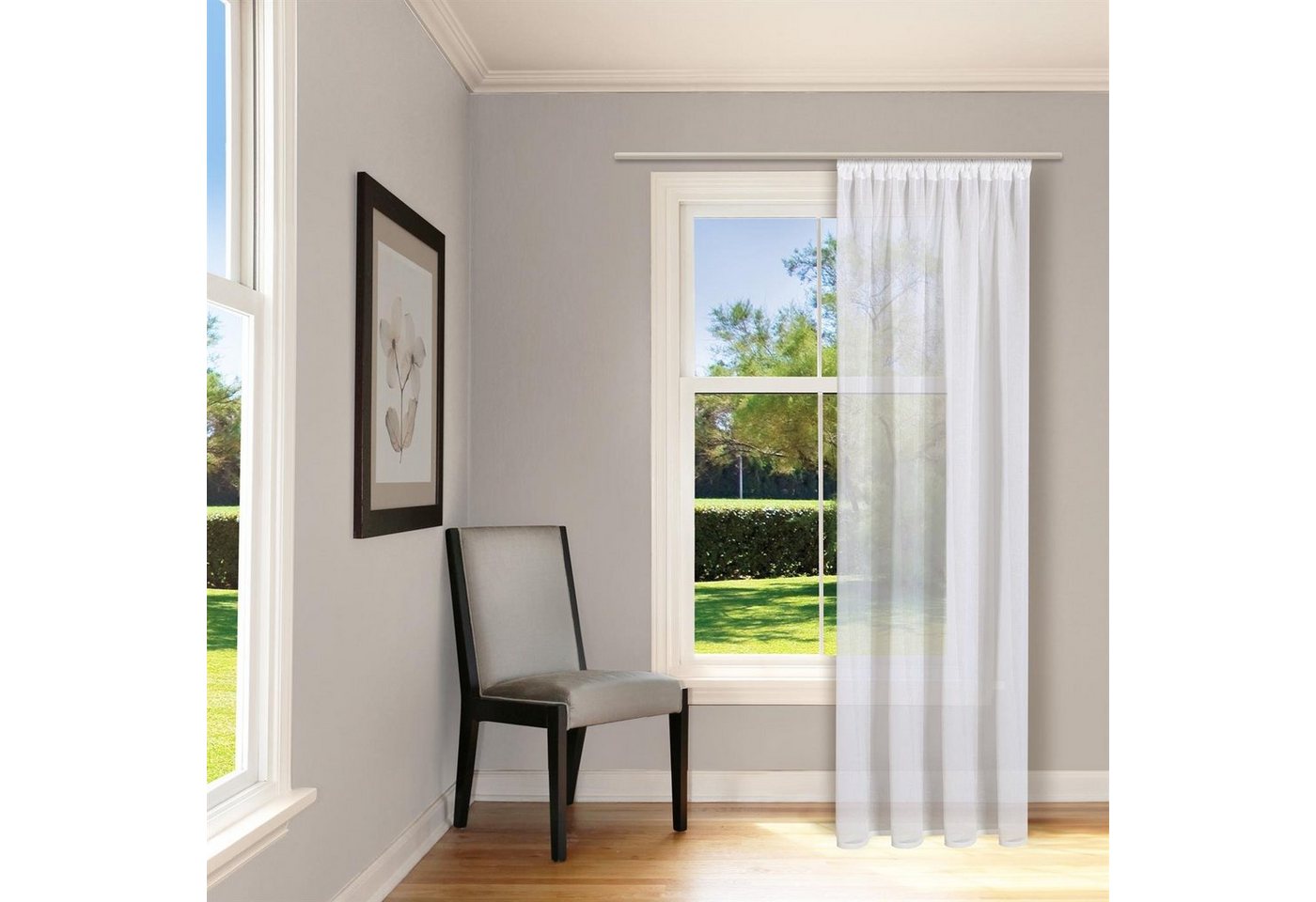 Gerster Gardine Gerster Schal mit Tunneldurchzug und Kräuselband, transparent Gerster Gardine Gerster Schal mit Tunneldurchzug und Kräuselband, transparent von Gerster