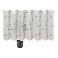 Gerster Gardine "Orella" Ösen 1 Stk. tlg. Ösenpanneau bestickt von Gerster