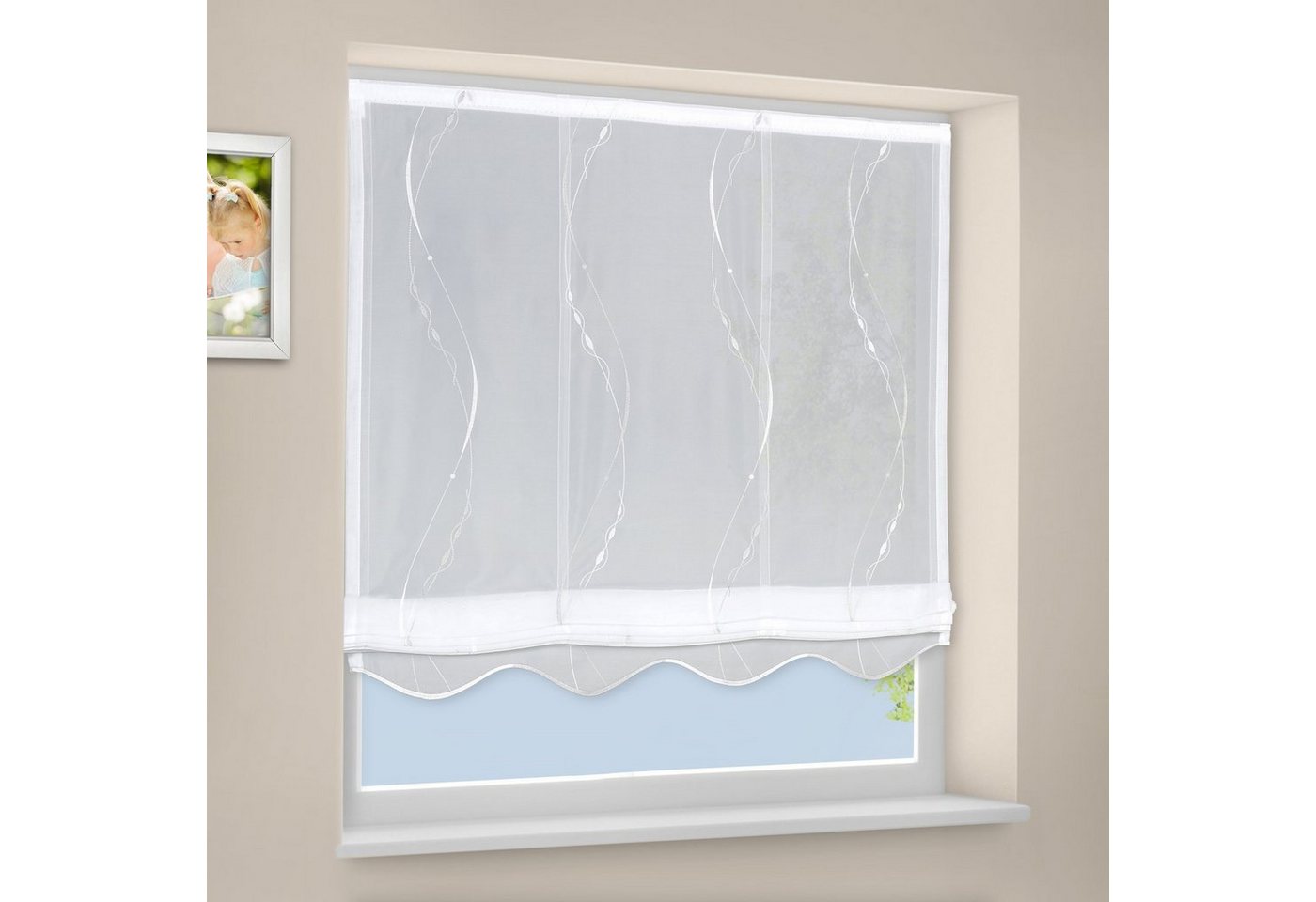 Gerster Raffrollo Gerster Raffrollo mit Technik, bestickt B = 80 x Gerster Raffrollo Gerster Raffrollo mit Technik, bestickt B = 80 x von Gerster