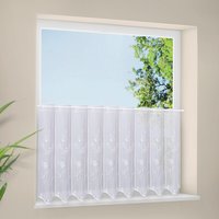 Gerster Scheibengardine "Arina" Durchzuglöcher 1 Stk. tlg. Stickerei-Bistro mit Blumen bestickt von Gerster