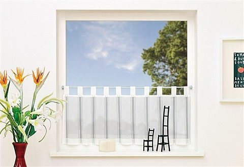 Gerster Scheibengardine Silvana, Schlaufen (1 St), halbtransparent, HxB: 50x150 von Gerster