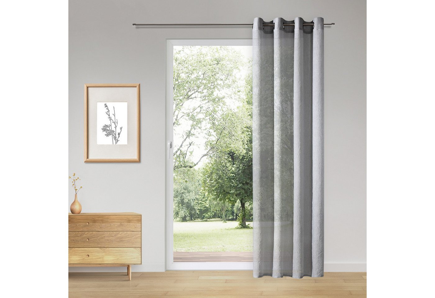 Gerster Vorhang Dalia (1 St), Ösen, halbtransparent, SB-Ösenschal "Dalia" von Gerster