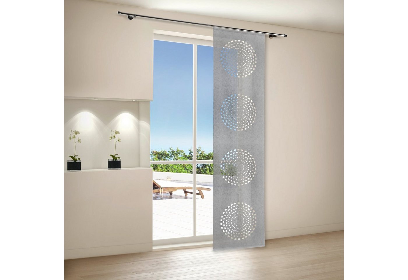 Gerster Vorhang LAURA Moderner Schiebevorhang (1 St), Paneelwagen, transparent von Gerster