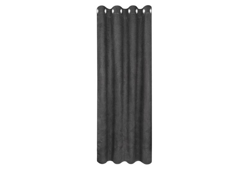 Gerster Vorhang Ösenschal uni, Thermo Blackout 145 cm x 245 cm, anthrazit, (1 St), Kunstfaser, Ösenschal Gardine Dekoschal Vorhang von Gerster