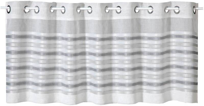 Gerster Scheibengardine Heiko, Ösen (1 St), halbtransparent, HxB: 50x150, mit modernem Streifen Design von Gerster