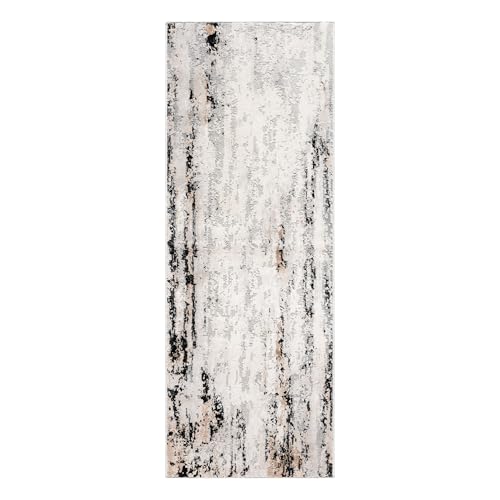 Gertmenian Arlo 29079 Plüsch-Läufer für den Innenbereich, 5 x 15 cm, schmutzabweisend, ideal für stark frequentierte Bereiche im Wohnzimmer, Schlafzimmer, Eingangsbereich, Schwarz von Gertmenian