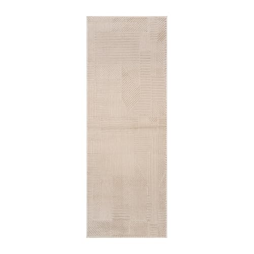 Gertmenian Arlo 29099 Plüsch-Läufer für den Innenbereich, 5 x 15 cm, schmutzabweisend, ideal für stark frequentierte Bereiche im Wohnzimmer, Schlafzimmer, Eingangsbereich, Dearra Beige, 29099 von Gertmenian