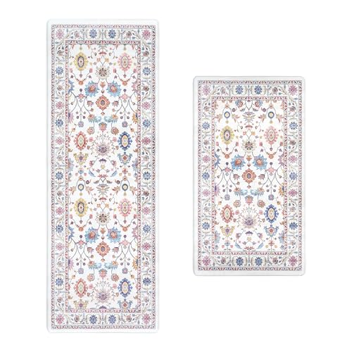 Gertmenian Boho-Teppich für den Innenbereich, rutschfest, super stark, ideal für stark frequentierte Bereiche im Schlafzimmer, Wohnzimmer, Küche, 2 Stück, 43 x 76 cm + 43 x 120 cm, cremefarben, 27863 Gertmenian Boho-Teppich für den Innenbereich, rutschfest, super stark, ideal für stark frequentierte Bereiche im Schlafzimmer, Wohnzimmer, Küche, 2 Stück, 43 x 76 cm + 43 x 120 cm, cremefarben, 27863 von Gertmenian