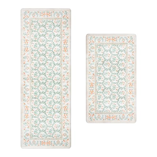 Gertmenian Boho-Teppich für den Innenbereich, rutschfest, super stark, ideal für stark frequentierte Bereiche im Schlafzimmer, Wohnzimmer, Küche, 2 Stück, 43 x 76 cm + 43 x 47 cm, Elfenbein, 27870 Gertmenian Boho-Teppich für den Innenbereich, rutschfest, super stark, ideal für stark frequentierte Bereiche im Schlafzimmer, Wohnzimmer, Küche, 2 Stück, 43 x 76 cm + 43 x 47 cm, Elfenbein, 27870 von Gertmenian
