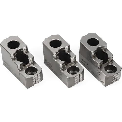 3Stück Hartes Spannfutter Backen-Satz, 8 Zoll Umkehrbar Stahl Doppelte Stufe Harte Backen Drehbank-Futter Gezahnt Für 1,5 Mm X 60 Grad Verzahnung Drehmaschine, B-208 Silver,One Size 3Stück Hartes Spannfutter Backen-Satz, 8 Zoll Umkehrbar Stahl Doppelte Stufe Harte Backen Drehbank-Futter Gezahnt Für 1,5 Mm X 60 Grad Verzahnung Drehmaschine, B-208 Silver,One Size von Gertrude