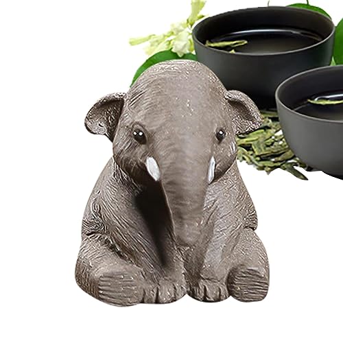 Geruwam Krokodil Figur Teehaustier - Lila Elefanten-Ornament aus Ton,Chinesische Tee Haustier Tier Ornament Krokodil Statue handgemachte Tee Tablett Dekor für Teeliebhaber von Geruwam