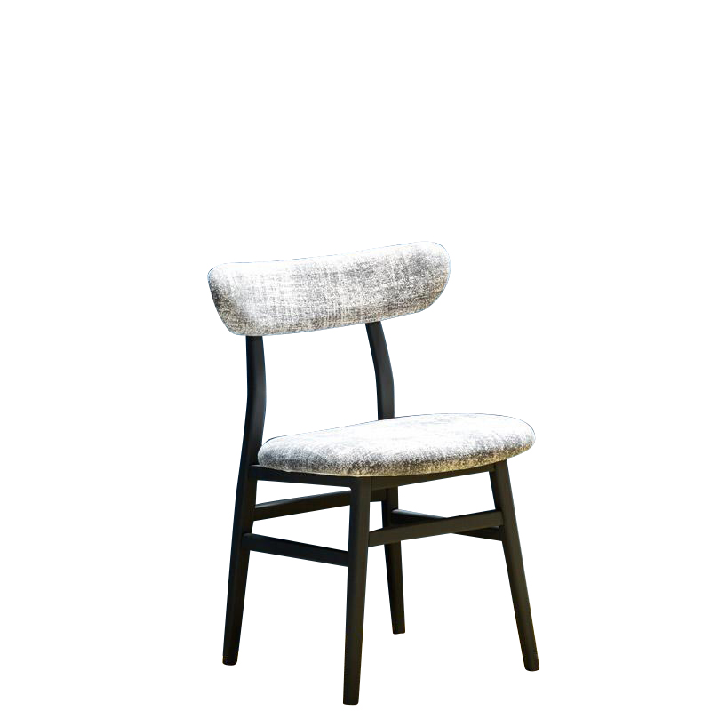 Gervasoni - Brick 221 Stuhl - grau/Gestell grau/Sitz und Rücken gepolstert/Stoff Iuta Grigio/55x50x79cm von Gervasoni