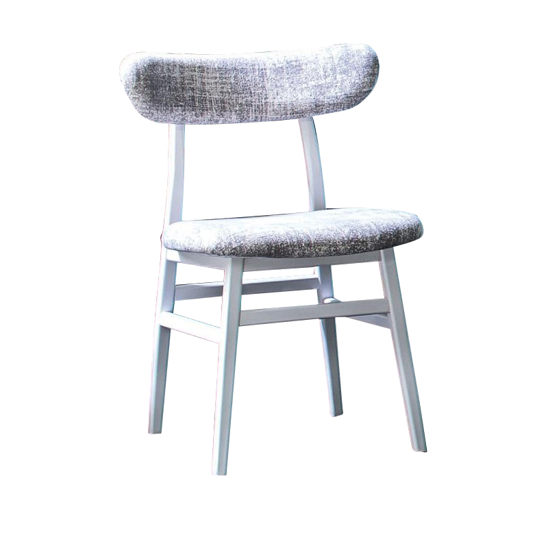 Gervasoni - Brick 221 Stuhl - grau/Gestell weiß/Sitz und Rücken gepolstert/Stoff Iuta Grigio/55x50x79cm von Gervasoni