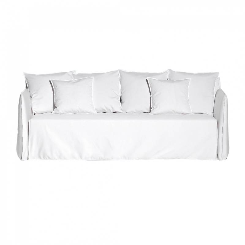 Gervasoni - Ghost Out 12 Outdoor Sofa - weiß/Outdoor Stoff Aspen 03/BxHxT 220x80x85cm/Bezug abnehmbar von Gervasoni