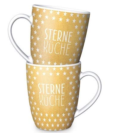 Geschenk Für Dich :-) Becher Tasse STERNEKÜCHE Gold Sterne 250ml Kitchen Porzellan La Vida von Geschenk Für Dich :-)