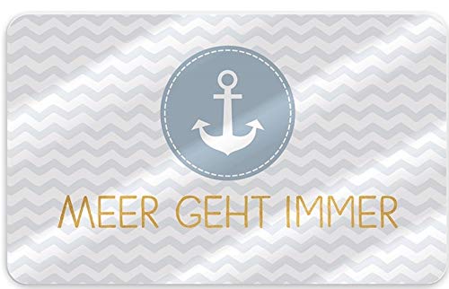 Geschenk Für Dich :-) Frühstücksbrettchen Meer GEHT Immer 23,5x14,5cm blau weiß Maritim La Vida von Geschenk Für Dich :-)