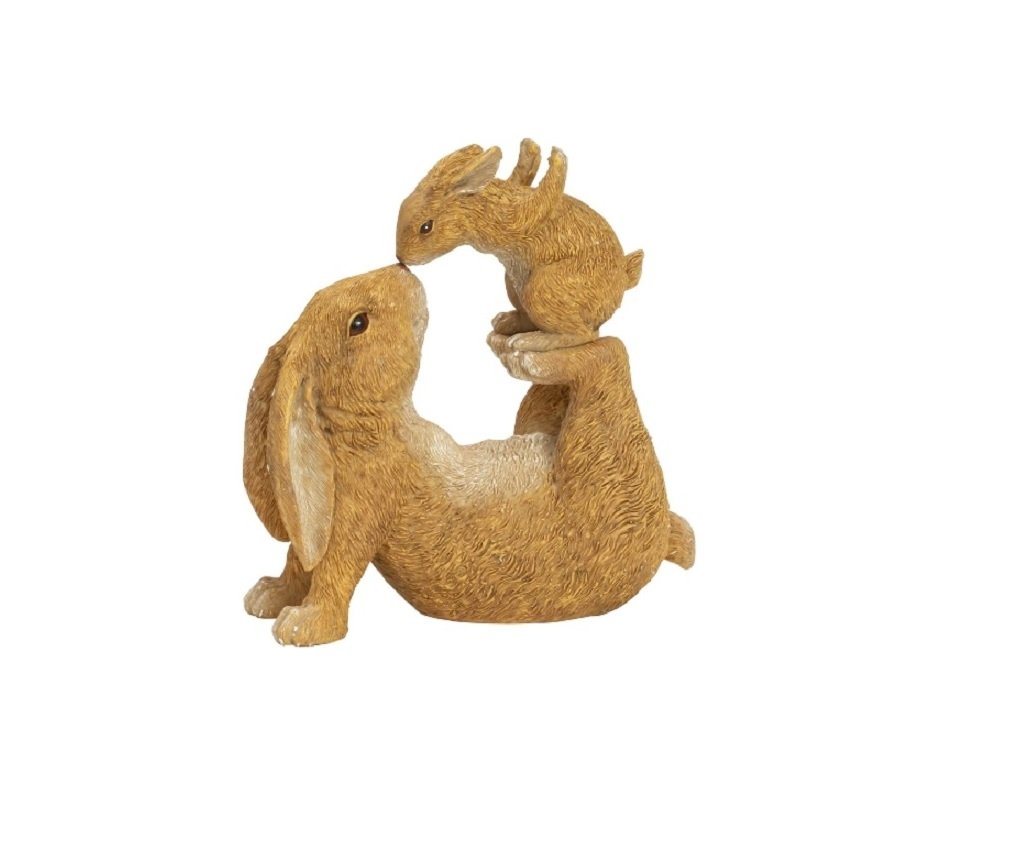 Geschenk-Himmel Dekofigur Hase Mama mit Kind Osterhasen Hasen Ostern küssend von Geschenk-Himmel