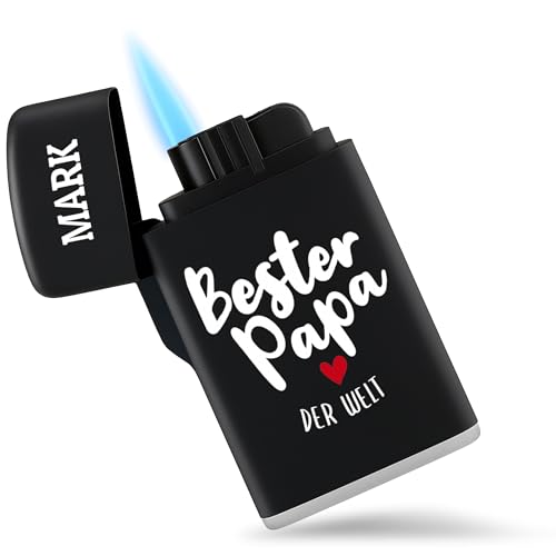 Bester Papa der Welt Feuerzeug Bester Papi Geschenk Vatertag personalisiert I Vatertagsgeschenk Sturmfeuerzeug Vater Geschenke Geburtstag Papi - 6,5 x 4 cm - Schwarz - personalisierte feuerzeuge Bester Papa der Welt Feuerzeug Bester Papi Geschenk Vatertag personalisiert I Vatertagsgeschenk Sturmfeuerzeug Vater Geschenke Geburtstag Papi - 6,5 x 4 cm - Schwarz - personalisierte feuerzeuge von Geschenk mit Namen personalisiert by Shirtracer