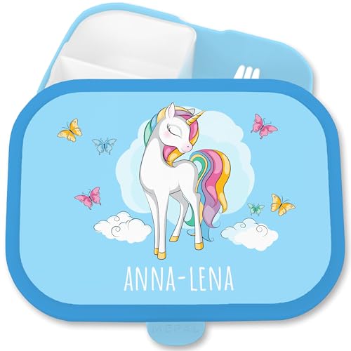 Brotdose Kinder Campus für Mepal - Einhörner - Brotbox Einhorn mit Schmetterlingen Lunchbox Unicorn Geschenk Einschulung Gesxhenke Schulkind I - 750 ml - Blau - jausenbox mädchen schule Brotdose Kinder Campus für Mepal - Einhörner - Brotbox Einhorn mit Schmetterlingen Lunchbox Unicorn Geschenk Einschulung Gesxhenke Schulkind I - 750 ml - Blau - jausenbox mädchen schule von Geschenk mit Namen personalisiert by Shirtracer
