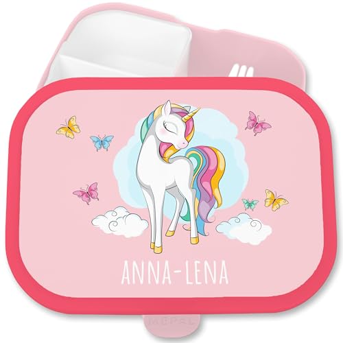 Brotdose Kinder Campus für Mepal - Einhörner - Brotbox Einhorn mit Schmetterlingen Lunchbox Unicorn Geschenk Einschulung Gesxhenke Schulkind I - 750 ml - Rosa - jausenbox mädchen schule Brotdose Kinder Campus für Mepal - Einhörner - Brotbox Einhorn mit Schmetterlingen Lunchbox Unicorn Geschenk Einschulung Gesxhenke Schulkind I - 750 ml - Rosa - jausenbox mädchen schule von Geschenk mit Namen personalisiert by Shirtracer