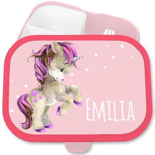 Brotdose Kinder Campus für Mepal - Einhörner - Brotbox Einhorn Lunchbox Unicorn Vesperdose Fabelwesen I - 750 ml - Rosa - einschulung geschenke mädchen kinderbrotdosen kindergarten einhörnern Brotdose Kinder Campus für Mepal - Einhörner - Brotbox Einhorn Lunchbox Unicorn Vesperdose Fabelwesen I - 750 ml - Rosa - einschulung geschenke mädchen kinderbrotdosen kindergarten einhörnern von Geschenk mit Namen personalisiert by Shirtracer