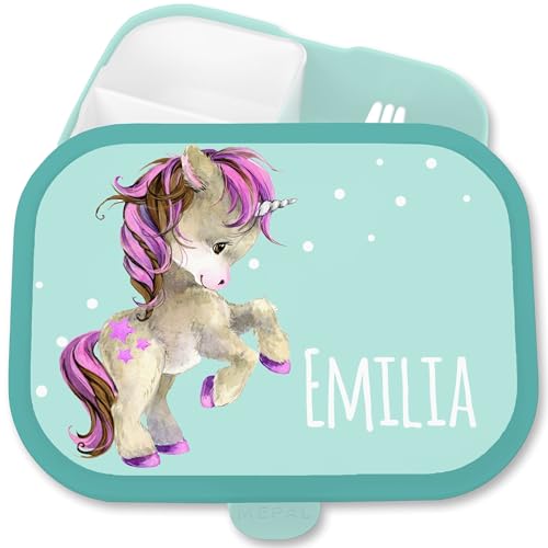 Brotdose Kinder Campus für Mepal - Einhörner - Brotbox Einhorn Lunchbox Unicorn Vesperdose Fabelwesen I - 750 ml - Türkis - einschulung geschenke mädchen kinderbrotdosen kindergarten einhörnern Brotdose Kinder Campus für Mepal - Einhörner - Brotbox Einhorn Lunchbox Unicorn Vesperdose Fabelwesen I - 750 ml - Türkis - einschulung geschenke mädchen kinderbrotdosen kindergarten einhörnern von Geschenk mit Namen personalisiert by Shirtracer