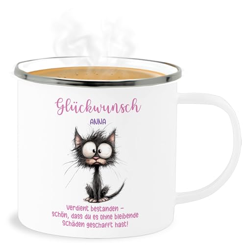 Emaille Becher Blechbecher - Glückwunsch verdient bestanden I Ausbildung Geschenkideen bestandene Prüfung Abschluss Geschenk Schulabschluss Geschenk Abi Geschenke Realschulabschluss - 300 ml - Weiß Emaille Becher Blechbecher - Glückwunsch verdient bestanden I Ausbildung Geschenkideen bestandene Prüfung Abschluss Geschenk Schulabschluss Geschenk Abi Geschenke Realschulabschluss - 300 ml - Weiß von Geschenk mit Namen personalisiert by Shirtracer