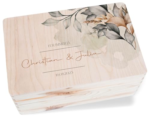Erinnerungsbox - Für Immer ja | Liebesgeschenk | Ich Liebe Dich Geschenk Holzkiste | Geldgeschenk Verpackung Hochzeit Geldbox | Schatzkiste Hochzeit | Geschenkbox Liebe | Beziehung Geschenk - 30 x 20 Erinnerungsbox - Für Immer ja | Liebesgeschenk | Ich Liebe Dich Geschenk Holzkiste | Geldgeschenk Verpackung Hochzeit Geldbox | Schatzkiste Hochzeit | Geschenkbox Liebe | Beziehung Geschenk - 30 x 20 von Geschenk mit Namen personalisiert by Shirtracer
